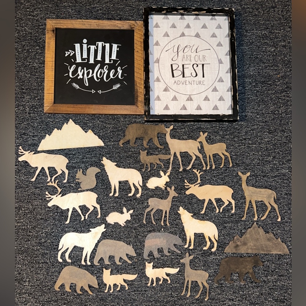 Woodland Animal and Adventure Wall Decor Set